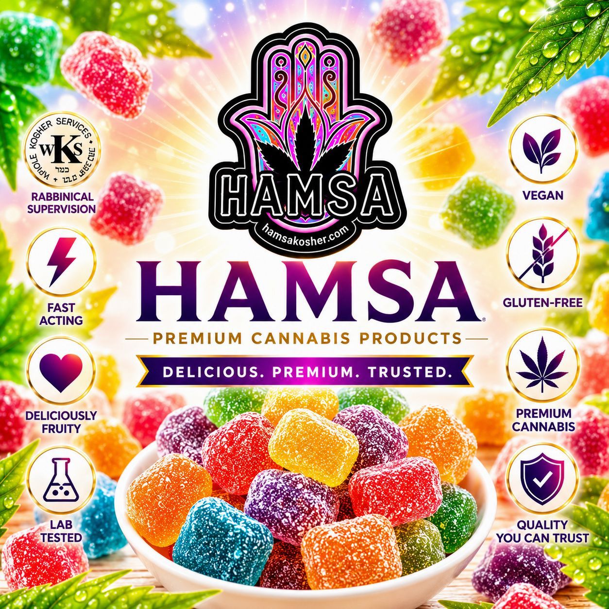 HAMSA premium cannabis wellness visual